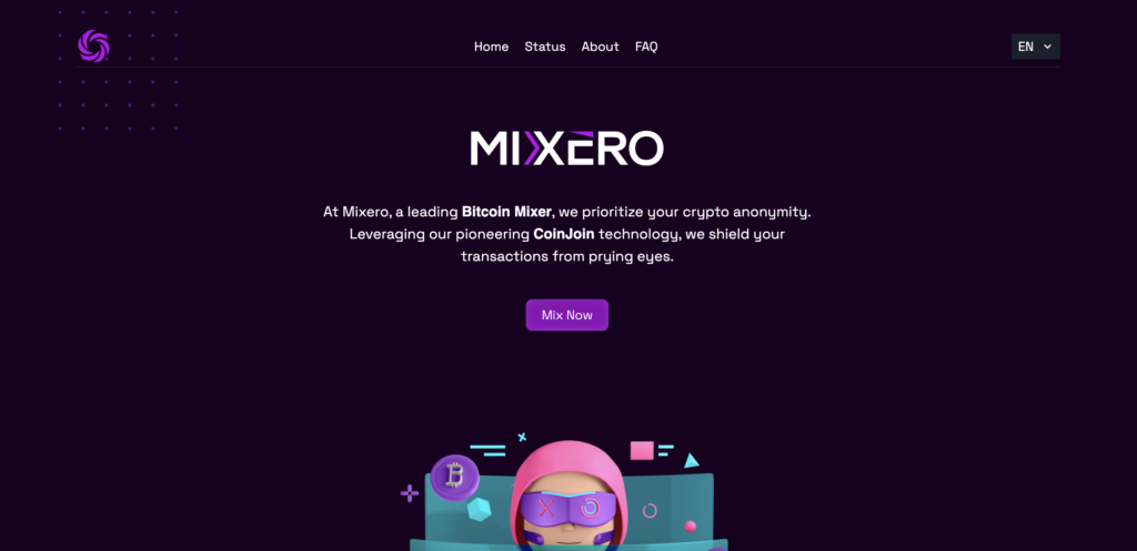 Mixero, a crypto mixer platform